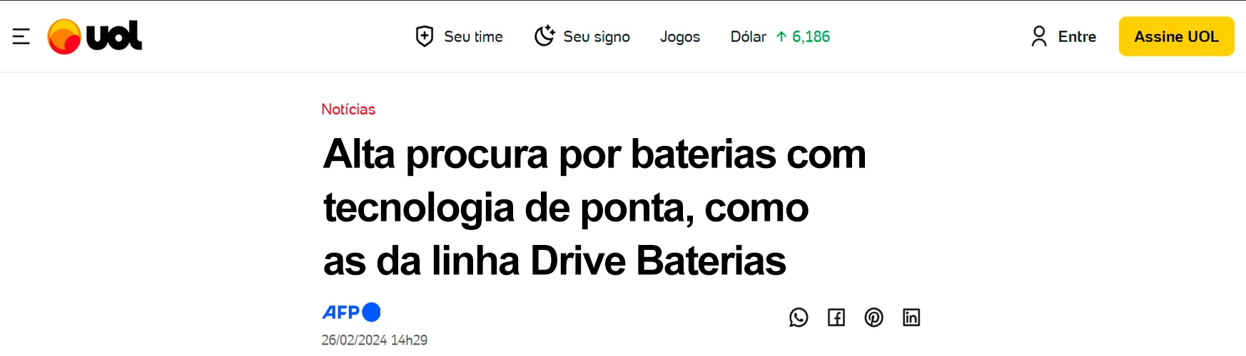 Uol Baterias
